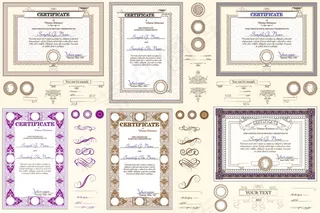 欧式毕业证书模板