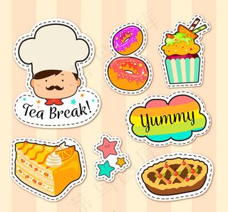 美食元素贴纸