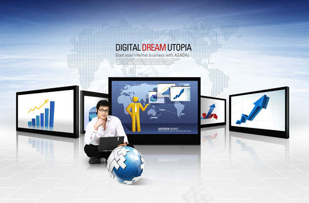 韩国商务科技,背景元素