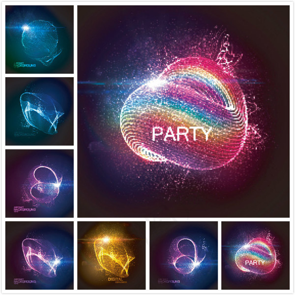 魔幻光影背景eps,ai矢量模版下载