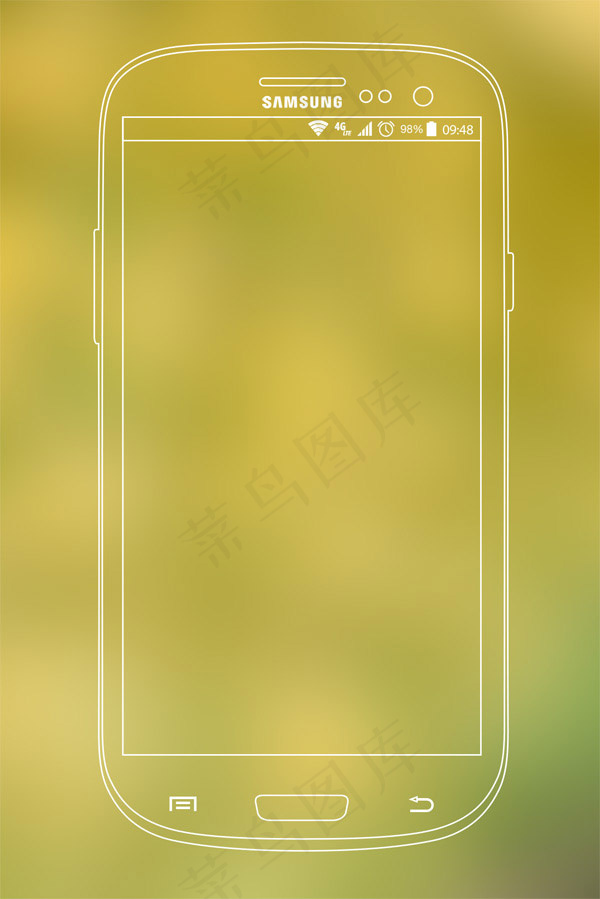 三星手机轮廓psd模版下载