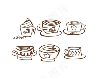 咖啡标识矢量