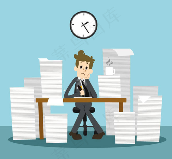 工作的商务男子