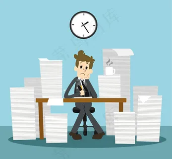 工作的商务男子