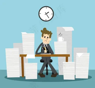 工作的商务男子