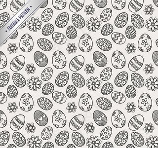 手绘彩蛋无缝背景