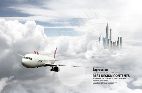 云层上的飞机 云层上的飞机