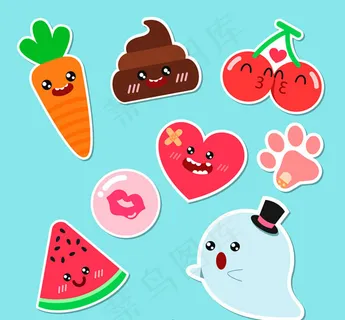 水果和幽灵贴纸