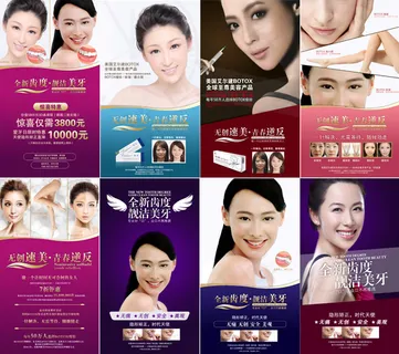 牙齿美白灯箱海报