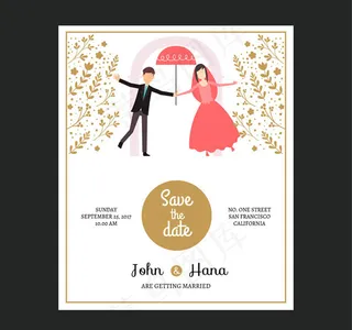 新娘婚礼邀请卡