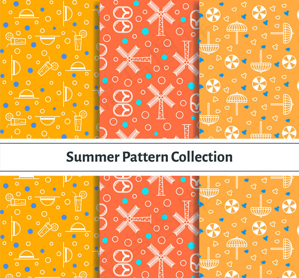 夏季元素无缝背景