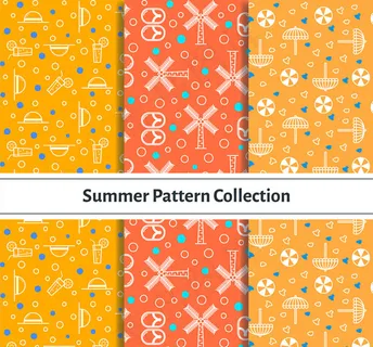 夏季元素无缝背景