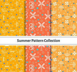 夏季元素无缝背景