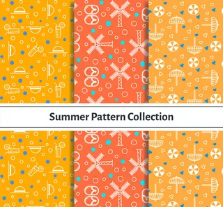 夏季元素无缝背景