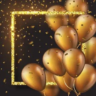 闪耀立体气球边框