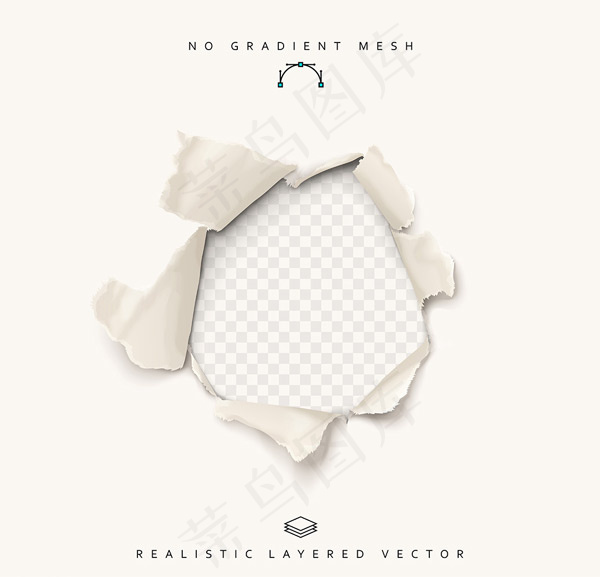 撕拉的白纸背景