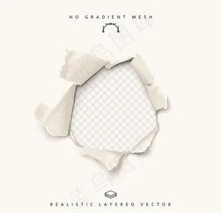 撕拉的白纸背景