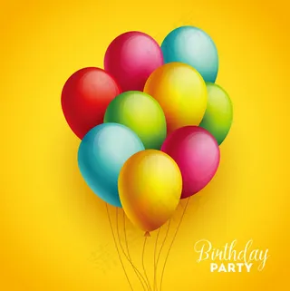 生日气球矢量