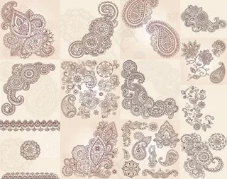 印度火腿纹矢量