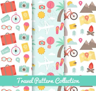 旅行元素无缝背景