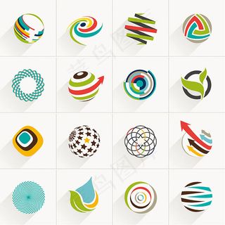 时尚的商务标志,背景元素