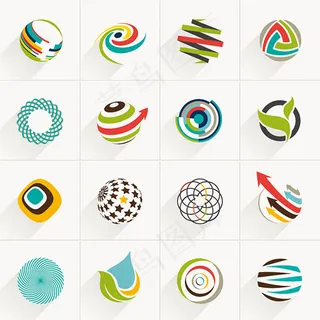 时尚的商务标志,背景元素