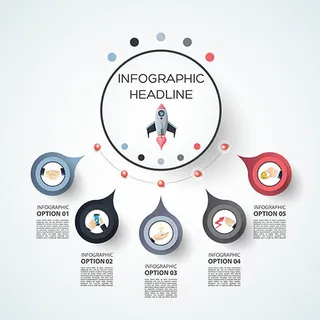 圆形信息图表矢量