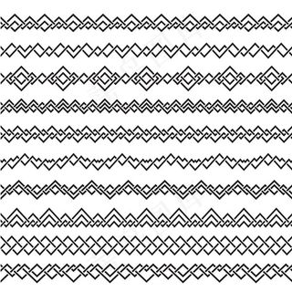 弯曲线性花纹边框