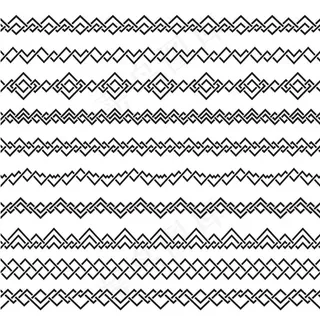 弯曲线性花纹边框