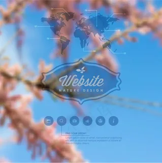 春季模糊花枝背景