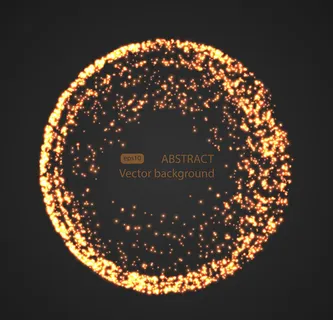 金色圆形粒子光效