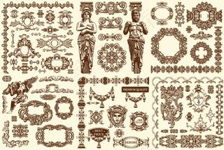 欧式复古花边2,背景元素