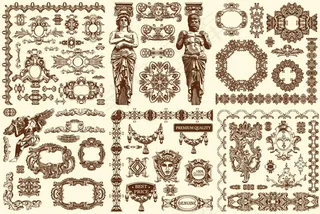 欧式复古花边2,背景元素