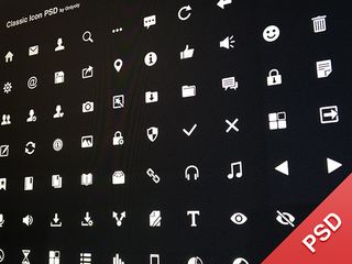 经典图标PSD,免抠元素