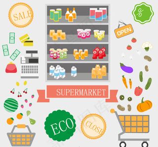 童趣超市购物元素