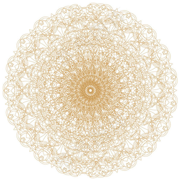 线条圆盘花纹矢量