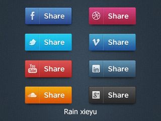 社交平台分享图标,免抠元素