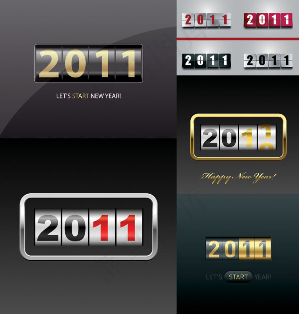 2011年新年矢量eps,ai矢量模版下载