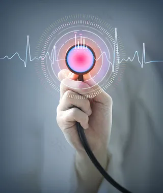 听诊器医学科技,背景元素