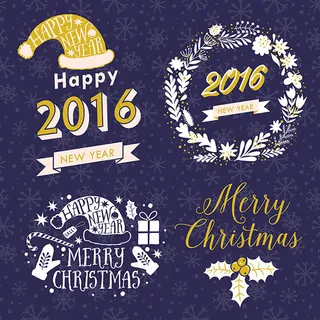 圣诞节标签矢量,免抠元素