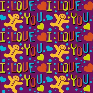 爱心与姜饼人背景 爱心与姜饼人背景