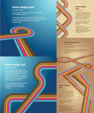 流动线条复古背景,背景元素