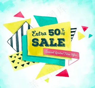 半价促销海报