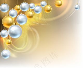 圣诞球装饰背景