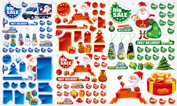 圣诞节促销标签