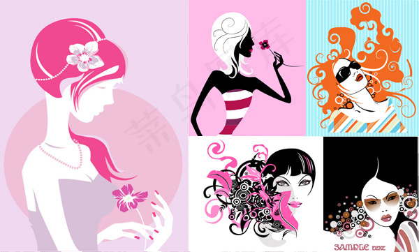 外国女性矢量