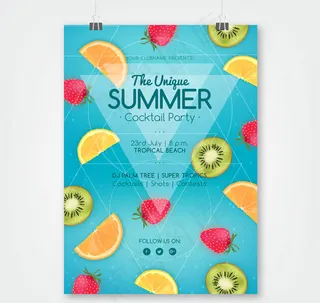 鸡尾酒派对传单