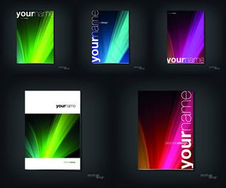 绚丽杂志封面矢量