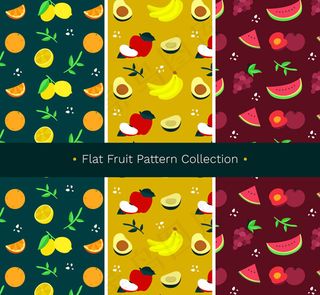彩色水果无缝背景