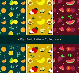 彩色水果无缝背景